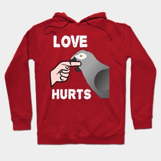 Love Hurts Timneh African Grey Parrot Biting Hoodie